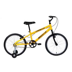 Bicicleta Aro 20 Infantil MTB Boy Com Roda Lateral - Amarelo