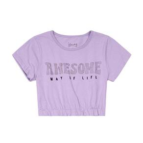 Blusa Infantil Manga Curta Cropped Awesome Young Class Ref:25567 12/18
