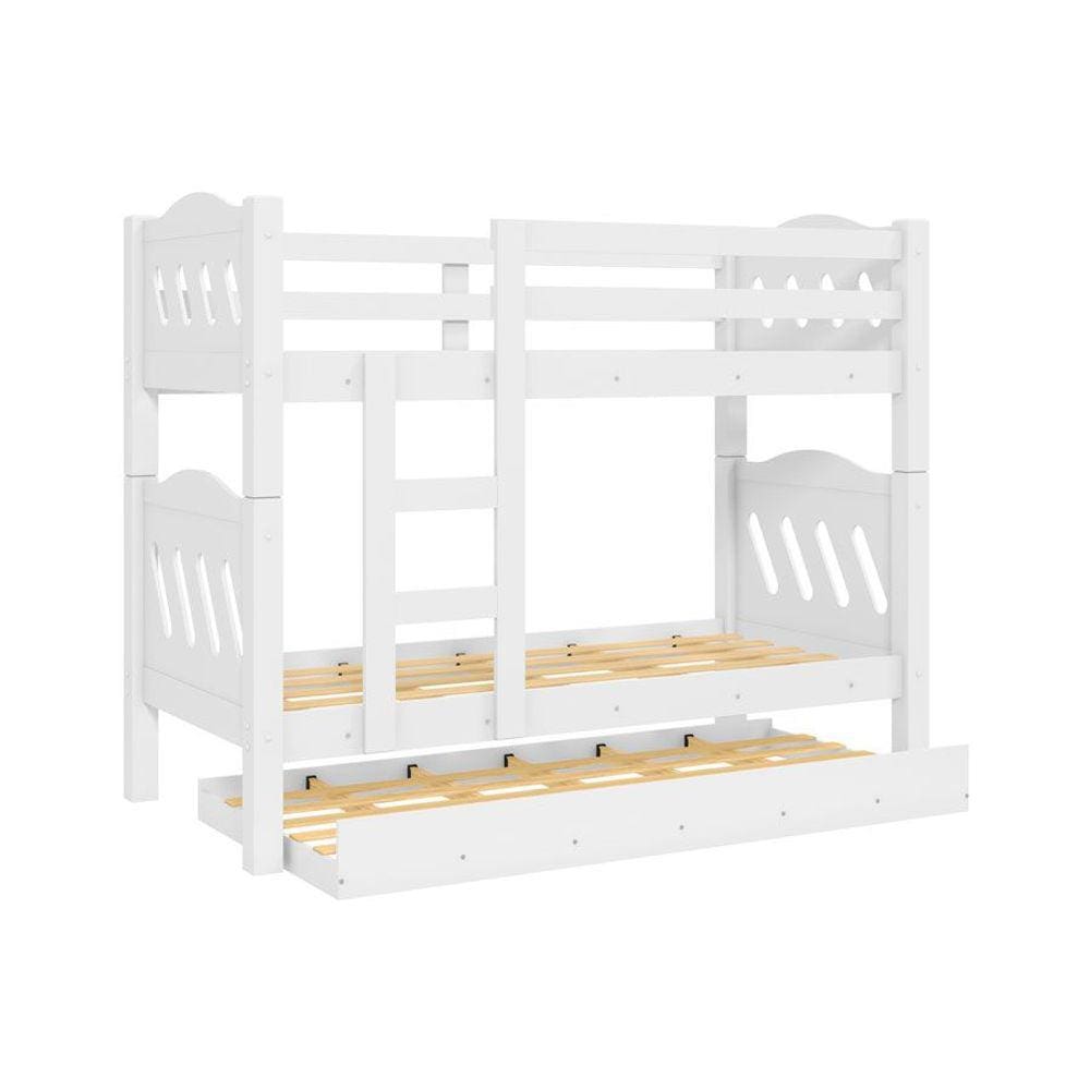 Beliche Perola Branco com Cama Auxiliar - Camas Fenix