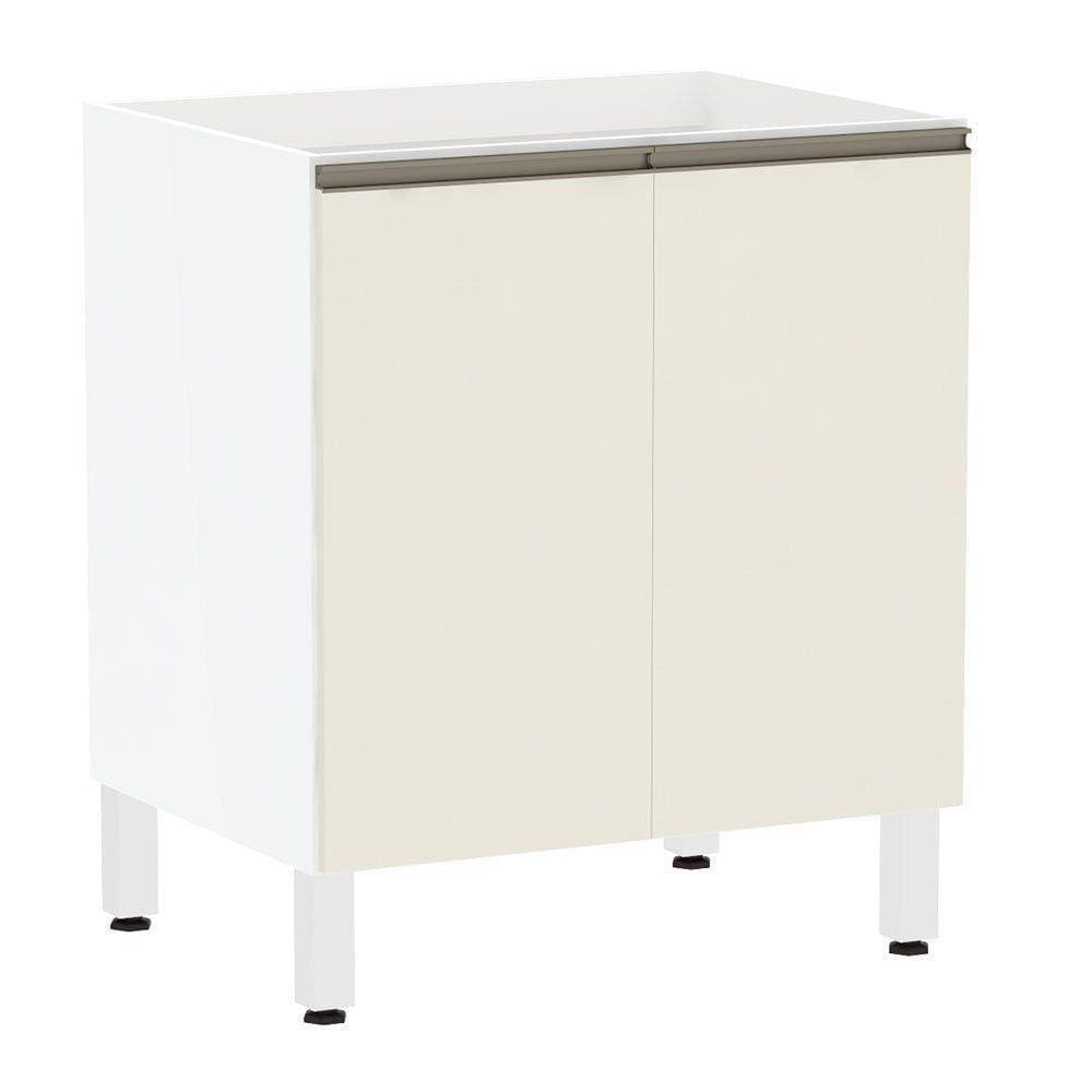 Balcão Sem Tampo 70cm Branco Com Kashmir