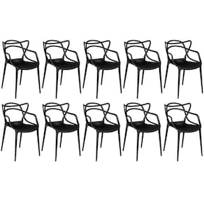 Kit 10 Cadeiras Allegra - Preto