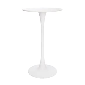 Mesa Bistrô Saarinen Tulipa Redonda Branca 60cm Waw Design