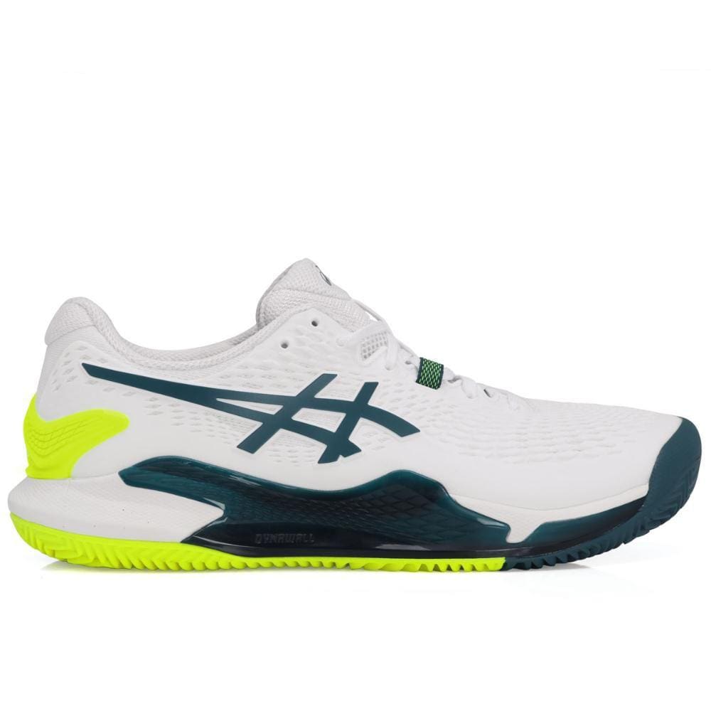 Tênis Asics Gel Resolution 9 Clay Branco Verde e Limão - 38
