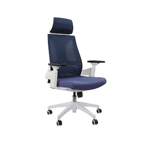 Cadeira De Escritório Elements Helene Special Branca Azul M