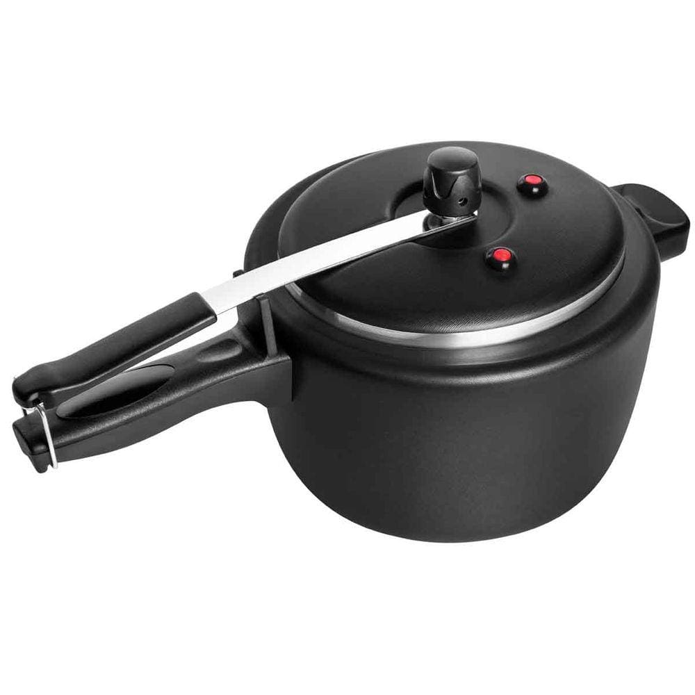 Panela De Pressão Antiaderente 4,5 Litros Tulipa Masterflon Preto Patolux