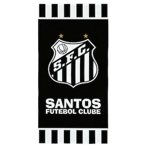 Toalha Banho Lepper Aveludada Transfer Santos 70 cm x 1,40 m