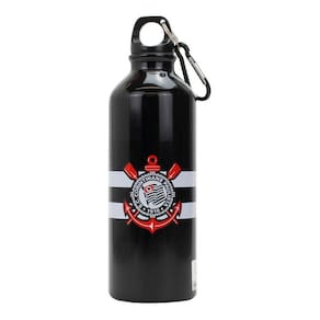 Presente Corinthians Garrafa Alumínio Com Prendedor 500ml