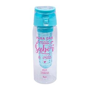 Garrafa Azul Com Infusor 650ml - Projeto Kiwi