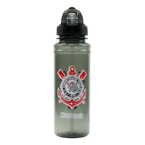 Presente Corinthians Timão Garrafa Canudo Retrátil 700ml