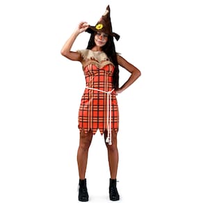Fantasia Halloween Espantalho Feminina Adulto Com Chapéu?