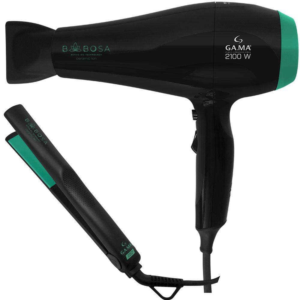 Kit Gama Babosa Ceramic Ion - Secador 2100W 127V + Prancha 220°C Biv