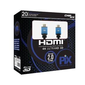 Cabo Hdmi Macho X Macho 2.0 4K Som De Qualidade 20 Metros