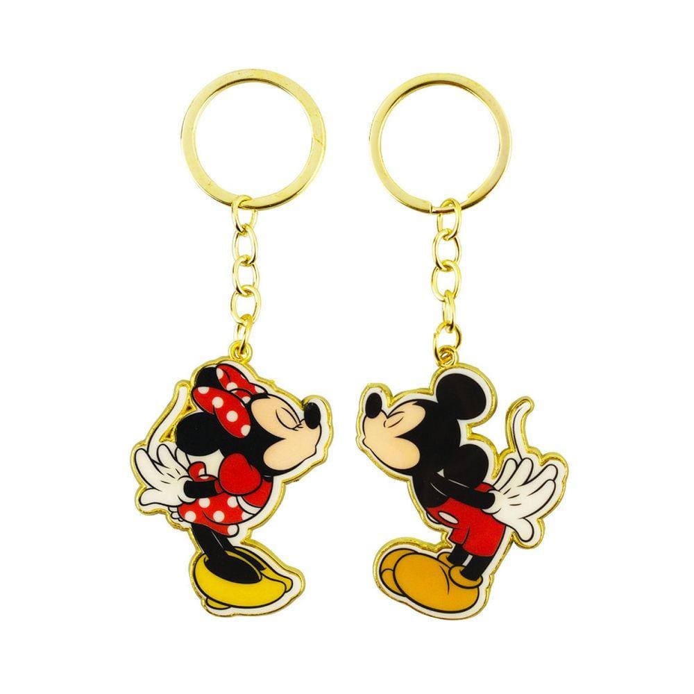 Kit Jogo 2 Chaveiros Casal Namorados Mickey Minnie 5.5cm