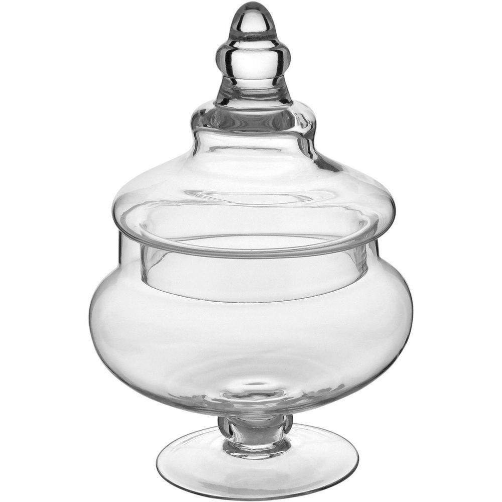 Potiche 21X15X15Cm Vidro Transp