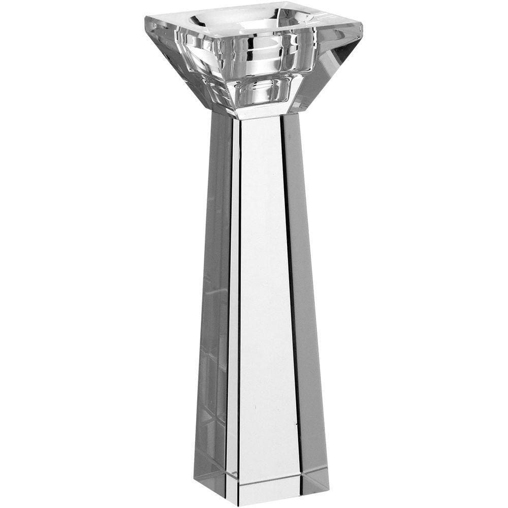 Castiçal 19X6X6Cm Cristal Transp