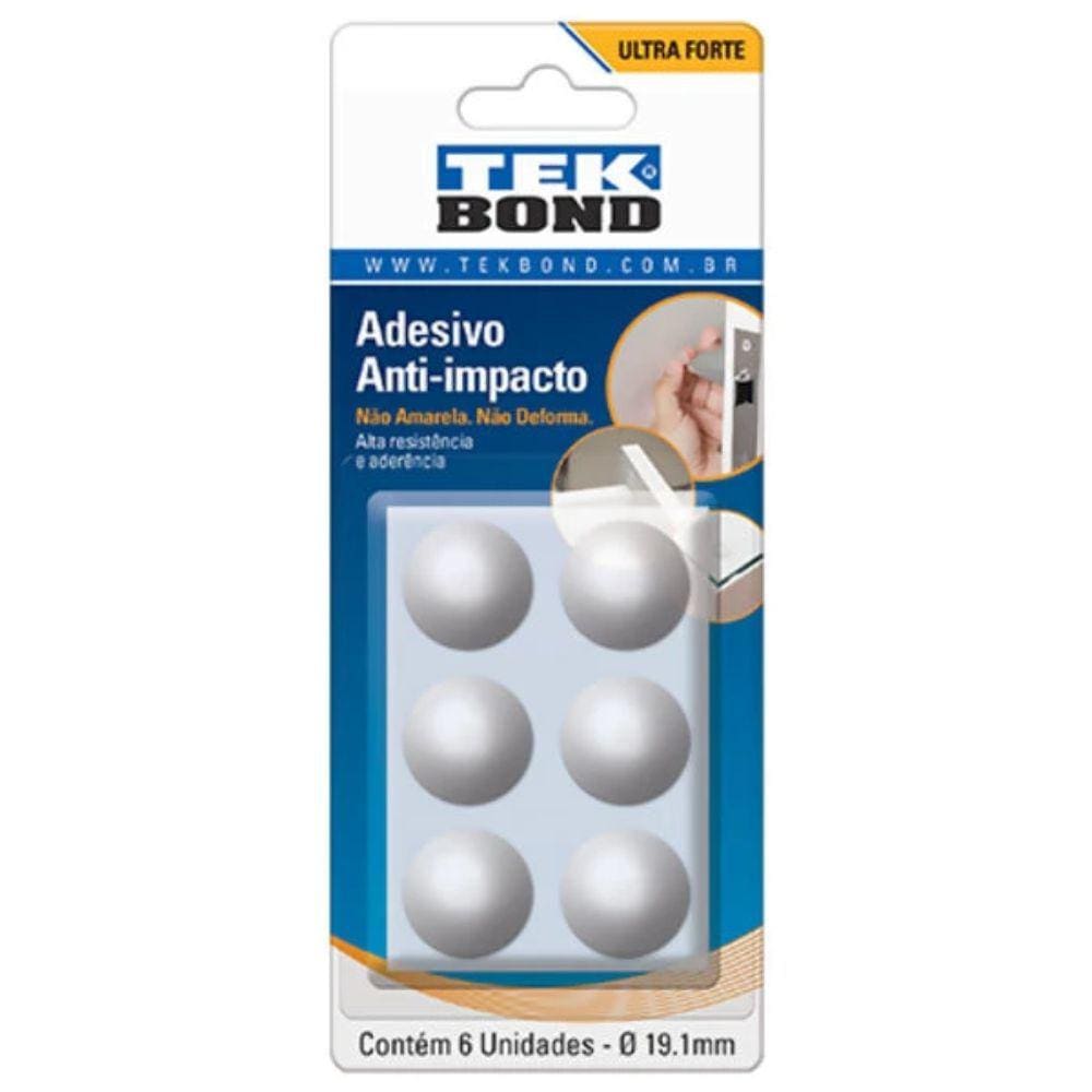 6 Und Adesivo Anti-impacto Bumper Tamanho Gg 19,1mm Tekbond