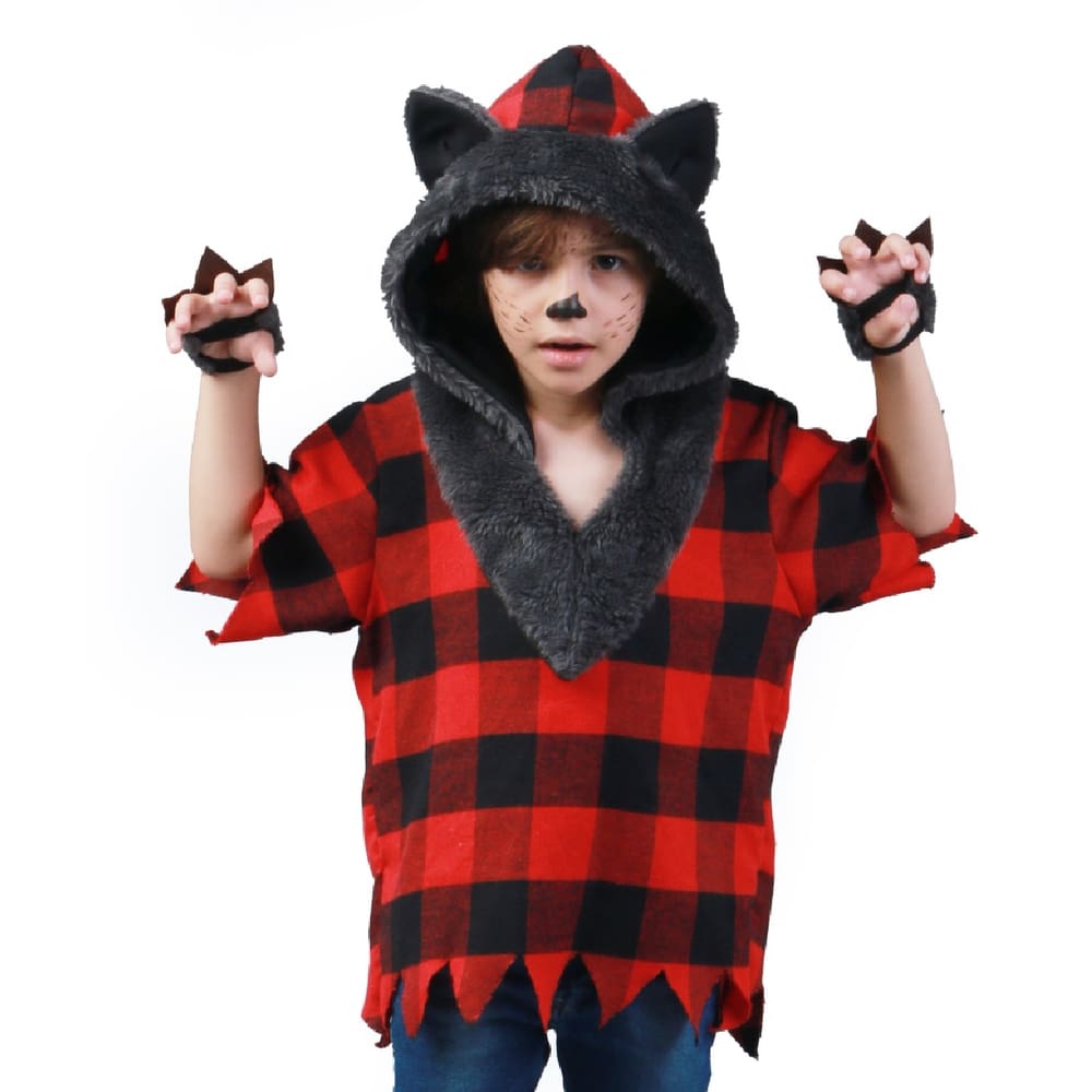 Fantasia Lobisomem Infantil Halloween Menino C/ Acessório