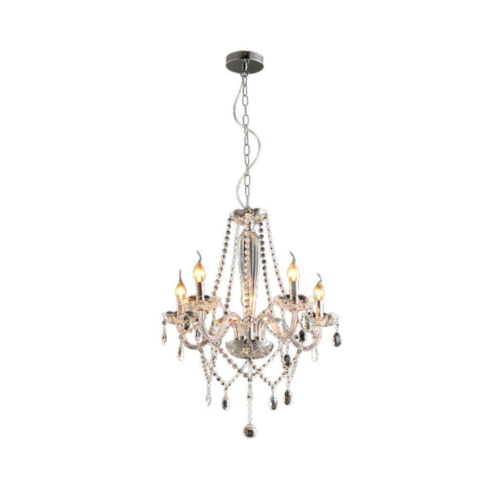 Lustre Pendente Avant Baronesa 5xE14 Vidro Transparente