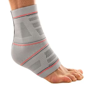 Tornozeleira N1 Sport Linha Fisio Poliamida Cinza Preta e Laranja