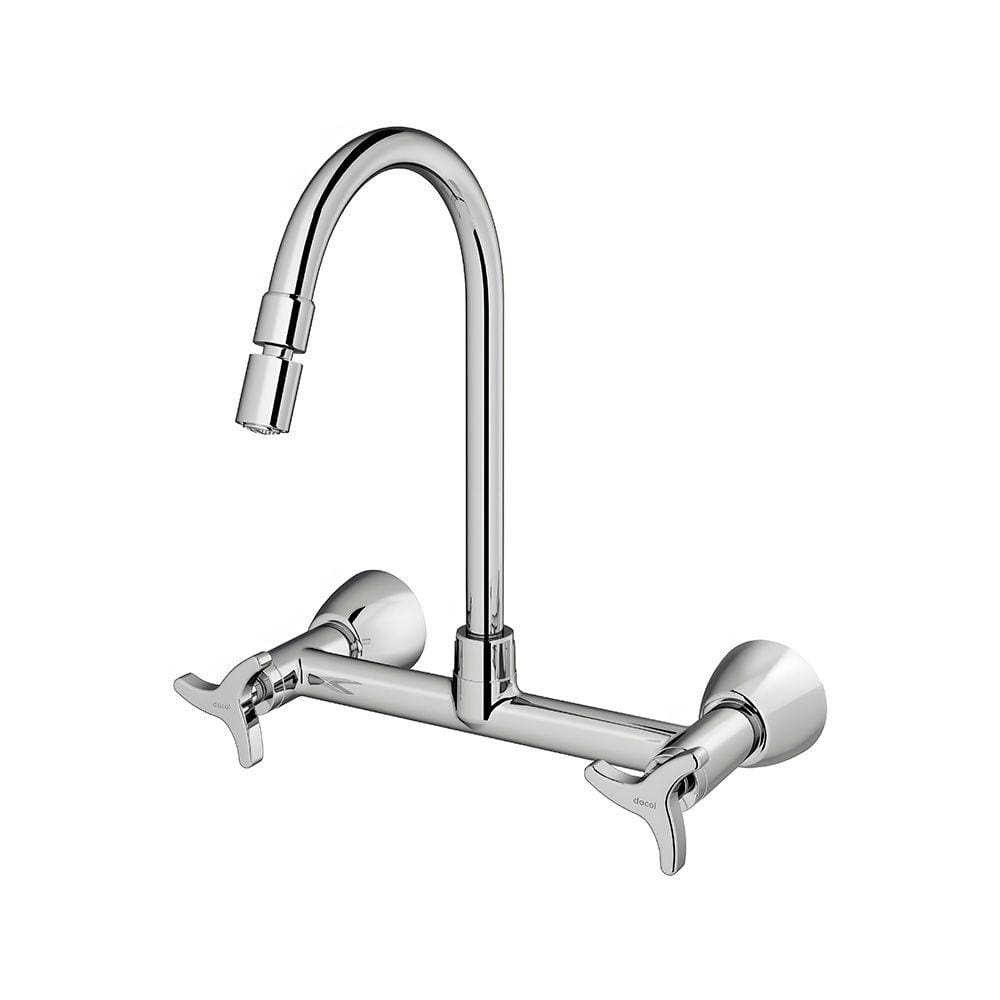 Torneira Misturador Docol Nova Trio 1259106 de Parede Cromada