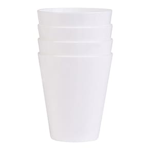 Conjunto de Copos Fresc 350ml 4 Peças Branco em Polipropileno Linha Tropical VEM