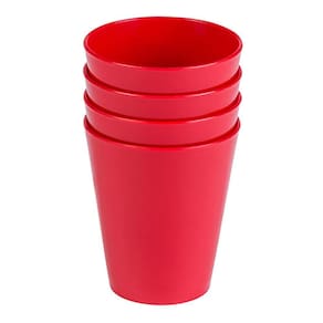 Conjunto de Copos Fresc 350ml 4 Peças Vermelho em Polipropileno Linha Tropical VEM