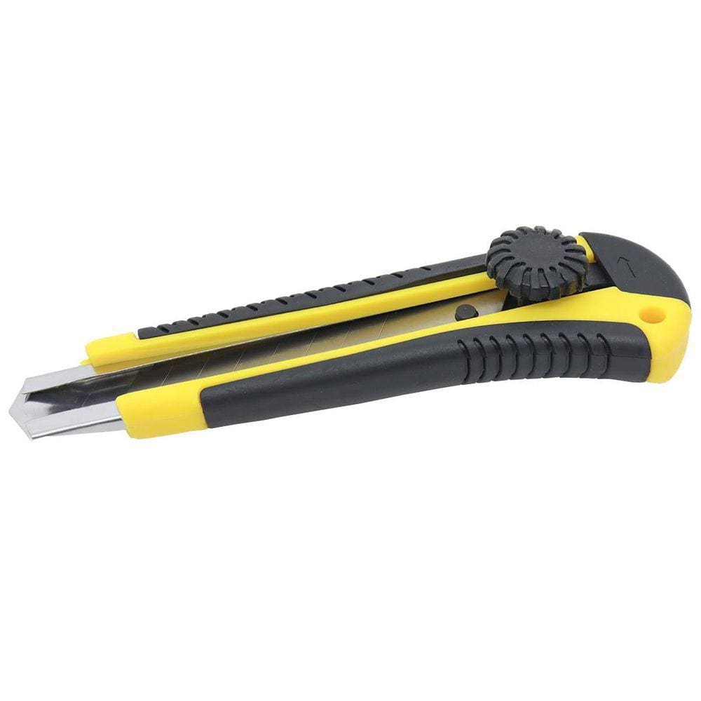 Estilete Profissional 18Mm Com Trava Emborrachado Tradestar