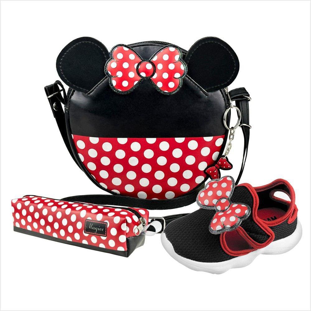 Kit Infantil Bolsa Tênis Estojo Laço Magicc Bolsas