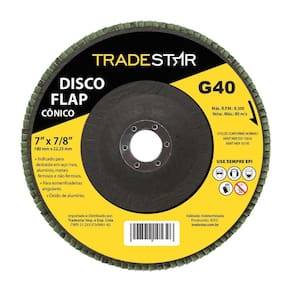 Disco Flap Conico 7 180Mm Fds180-40Fc Z40 Grão 40