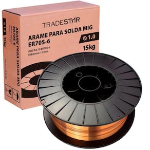 Arame Solda Mig Com Gás 1,0Mm Rolo 15Kg Er70S-6 Tradestar