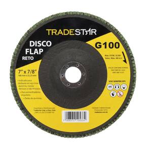 Disco Flap Reto 7 180Mm Fds180-100Fc Z100 Grão 100