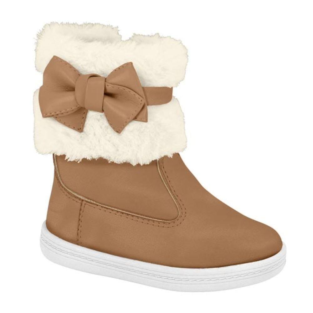 Bota Infantil Feminina Turim Com Pelinhos Molekinha Ref: 2127.216 19/25