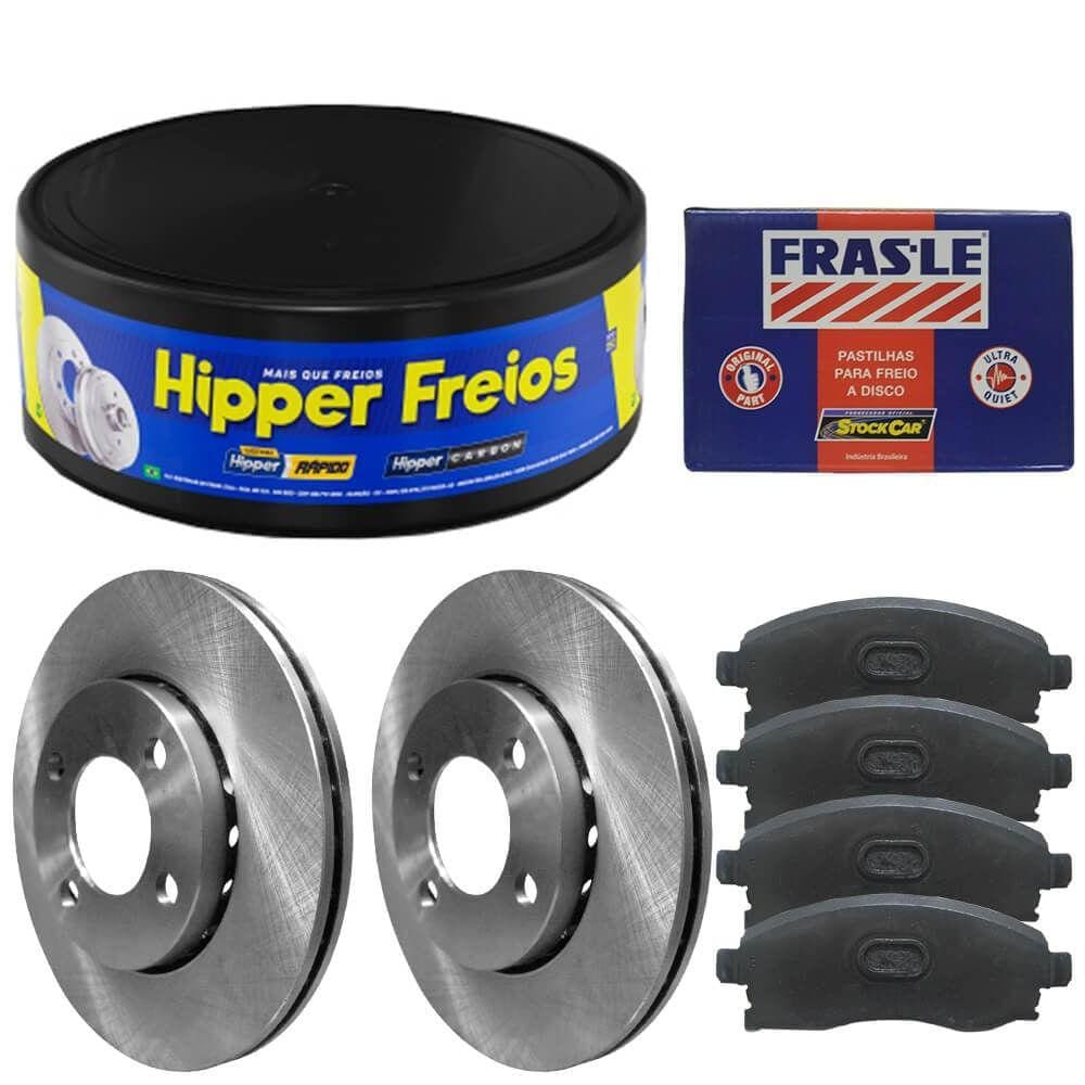 Kit Pastilha Disco Freio Montana 2004 A 2018 Diant Ventilado