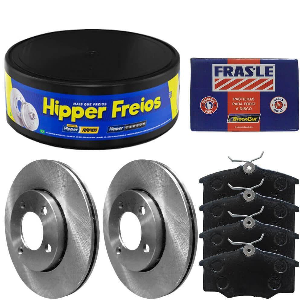 Kit Pastilha Disco Freio Peugeot 207 1.6 2009 A 2013 Diant
