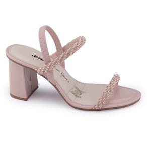 Sandália feminina Dakota Y6341 bloco brilho tiras Strass