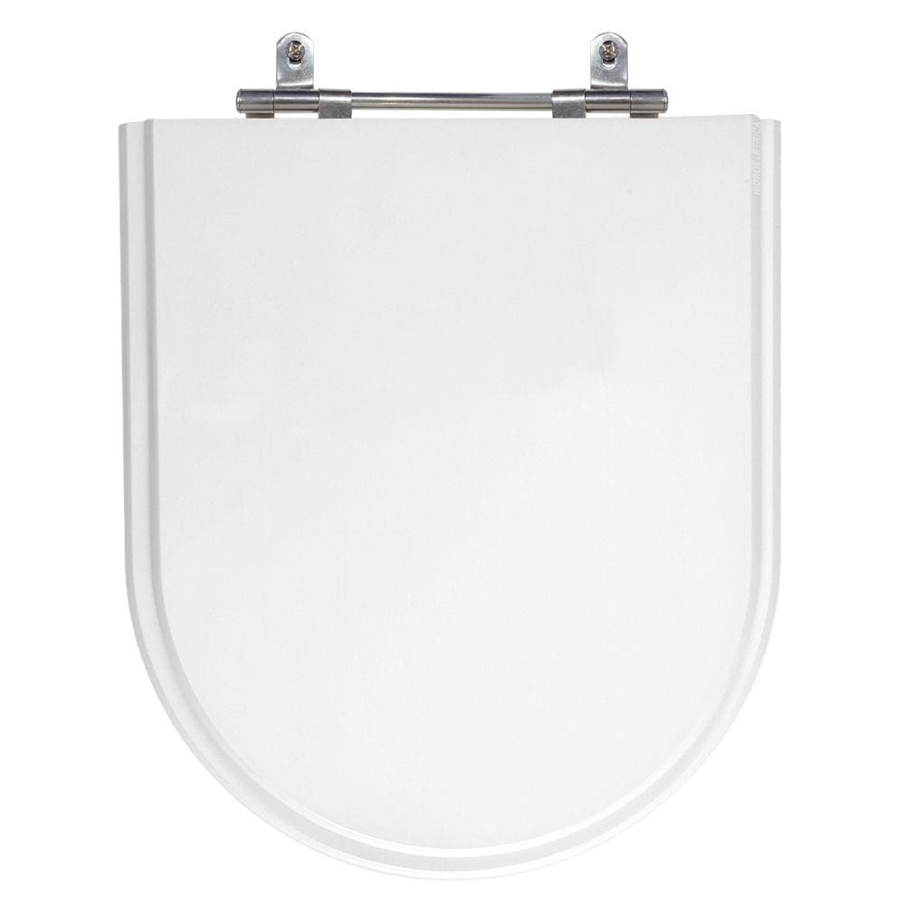 Assento Poliéster Laminado Carrara Branco Tampa para Vaso Deca