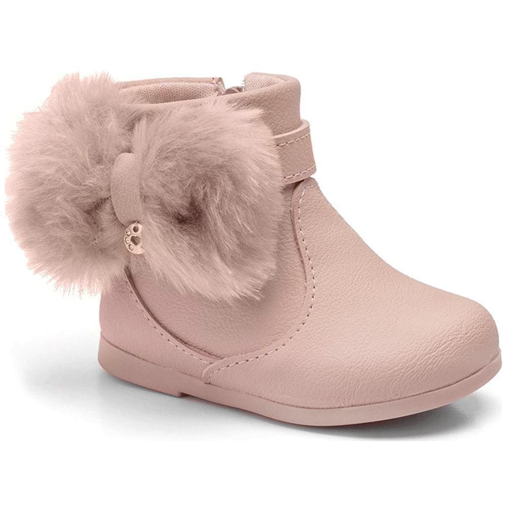 Bota Cano Curto Infantil Feminina Miss Baby Klin Ref: 153045 17/22