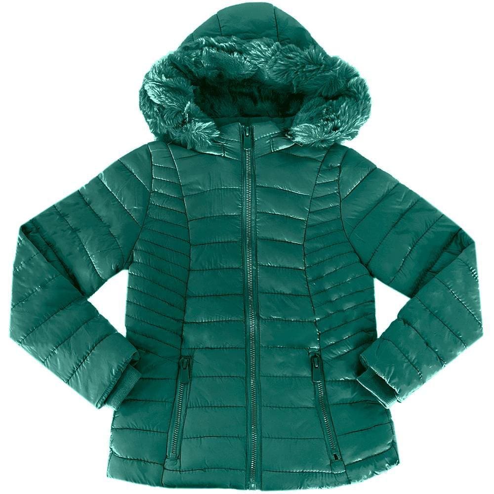 Jaqueta Peluciada Infantil Feminino Com Capuz Sea Surf Ref:4004076 4/10