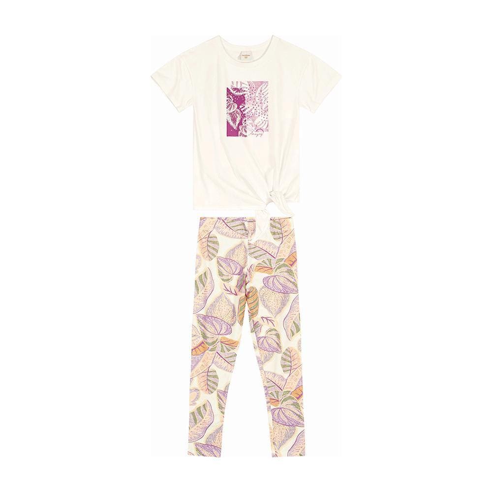 Conjunto Infantil Feminino Manga Curta Estampado Carinhoso Ref:1000108954 10/16