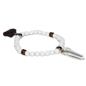 Pulseira Nlux Purpurita e Pontinha Cristal Cura Espiritual