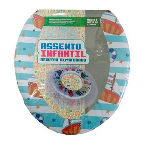 Assento Sanitário Infantil Decorado Marinheiro Espuma Redutor para Vaso Sanitário Oval