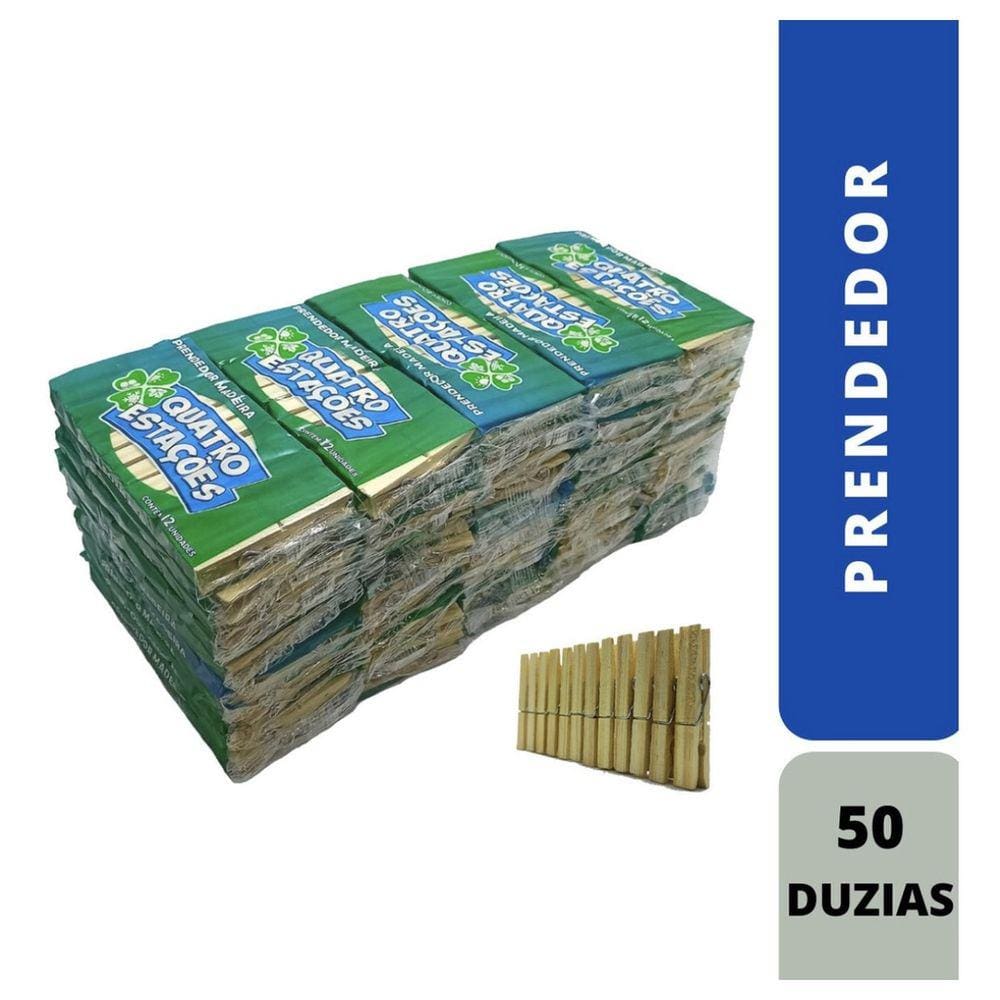 Kit 600 Prendedores De Roupa Madeira Resistente