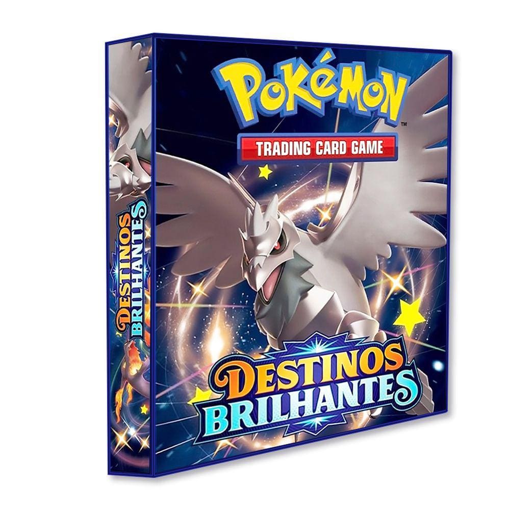 Álbum Pasta Fichário Pokemon Destinos Brilhantes Capa Dura Reforçado