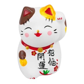 Enfeite Gato Gatinho Da Sorte Maneki Neko Pequeno - 6.5cm