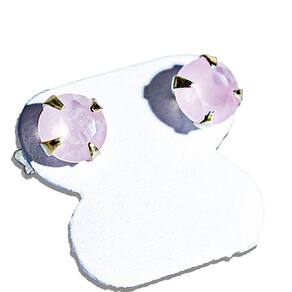 Brinco Ponto de Luz Zircônia Quartzo Rosa 5mm Prata 925 136803