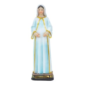 Imagem Estatua Enfeite Resina Nossa Senhora Grávida -19cm