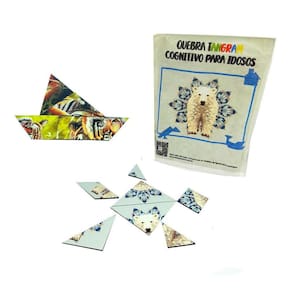 Kit 2 Quebra-Cabeças Tangram Cognitivos