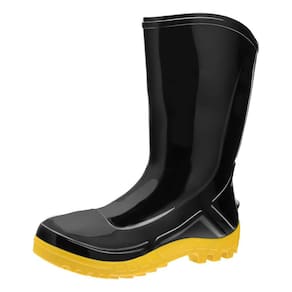 Bota PVC Preto/Amarelo 27cm Nº 39 Vulcaflex