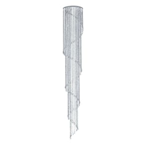 Pendente Lustre Espiral Cristal Asfour Para Led 2,30M Hemera
