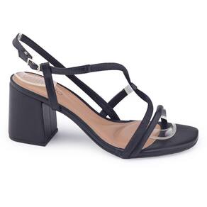 Sandália fem Beira Rio 8436.222 salto bloco glitter brilho